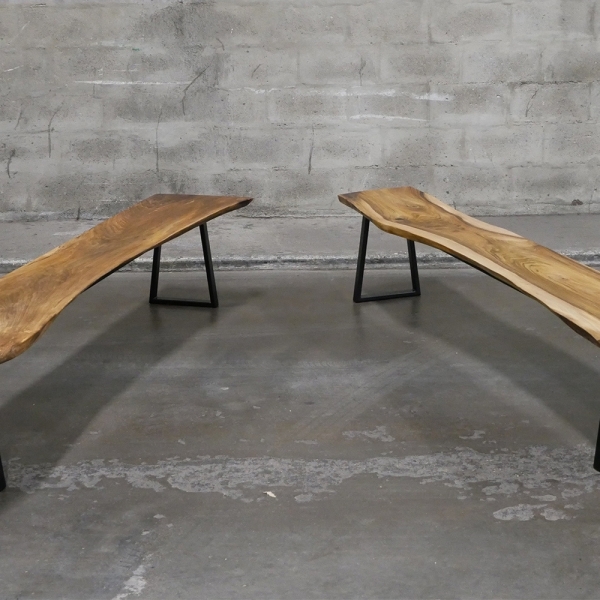 TWIN BENCHES – Mobilier live edge